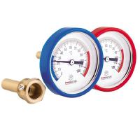Термометр d63 мм, аксиальный, с гильзой 43мм d8-14mm 0-120°C PROFactor (PF SG 868.43)