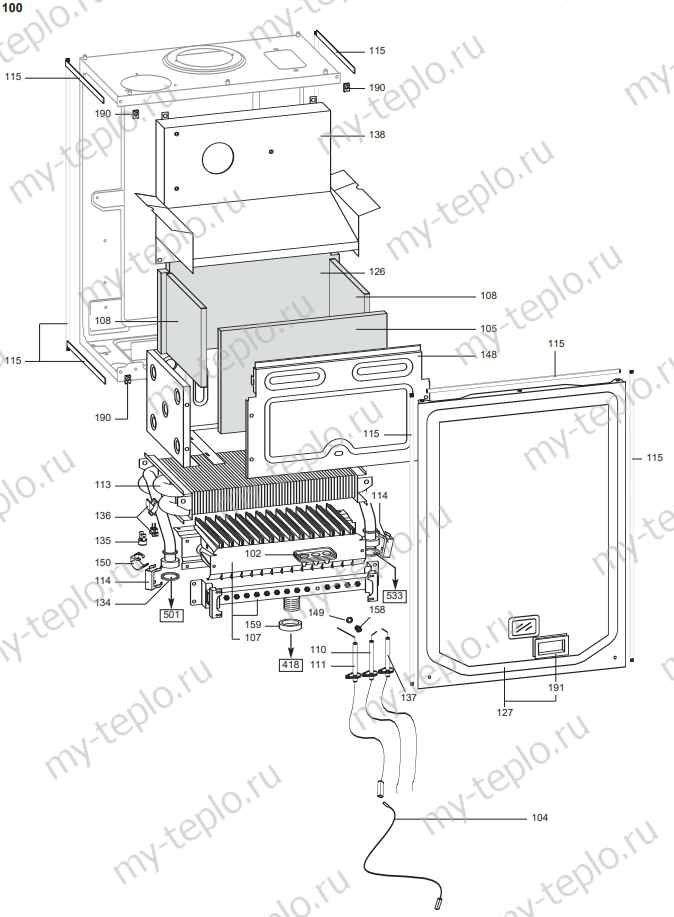 Запчасти Ariston MICROGENUS PLUS 31 SYSTEM RFFI купить в Волгограде