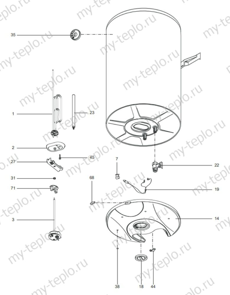 Запчасти Ariston SGHP 65 V SLIM купить в Волгограде