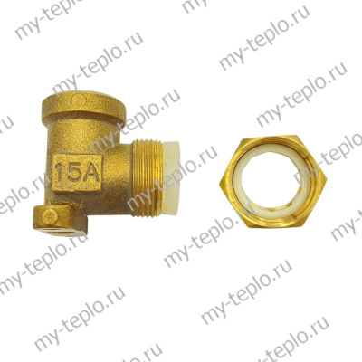 Соединение угловое с креплением для труб из нержавеющей стали 15-1/2