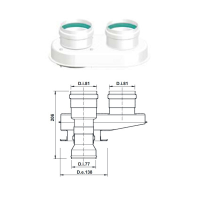 Адаптер для котла FERROLI Divabel любой мощности, комплект (ADAPTdivabel)